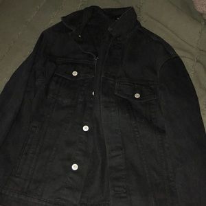 Oversized Black Jean Jacket 🌚